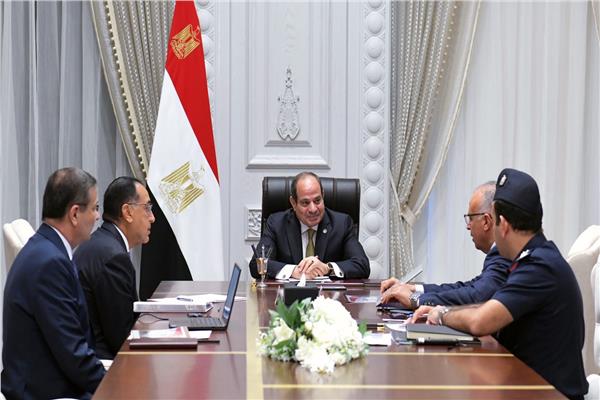 الرئيس عبد الفتاح السيسي خلال الاجتماع