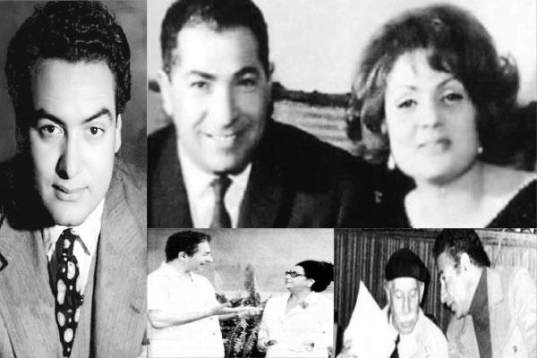 أنيس منصور مع زوجته وحبه الوحيد السيدة رجاء حجاج