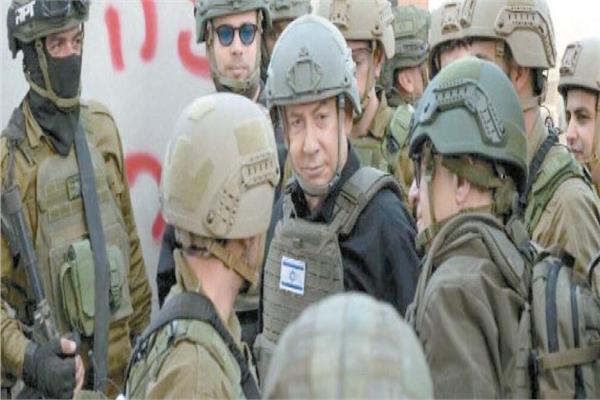 نتانياهو وسط قواته فى قطاع غزة