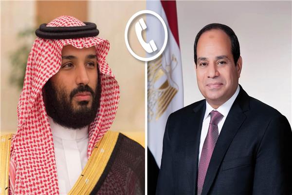الرئيس عبد الفتاح السيسي والأمير محمد بن سلمان ولي العهد بالمملكة العربية السعودية
