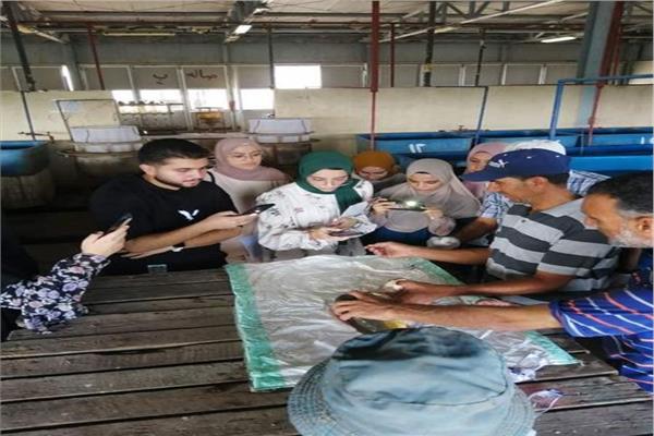 ختام التدريب العملي في المجمع السمكي بالمنزلة
