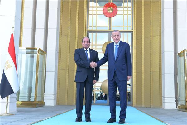الرئيس عبدالفتاح السيسي والرئيس التركي رجب طيب أردوغان