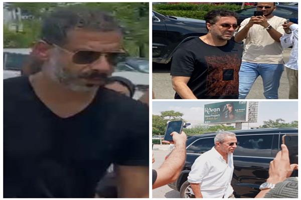 نجوم الفن يشيعون جثمان والد أحمد وطارق الجنايني