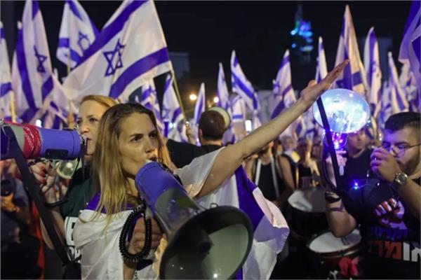 التظاهرات في الشارع الإسرائيلي