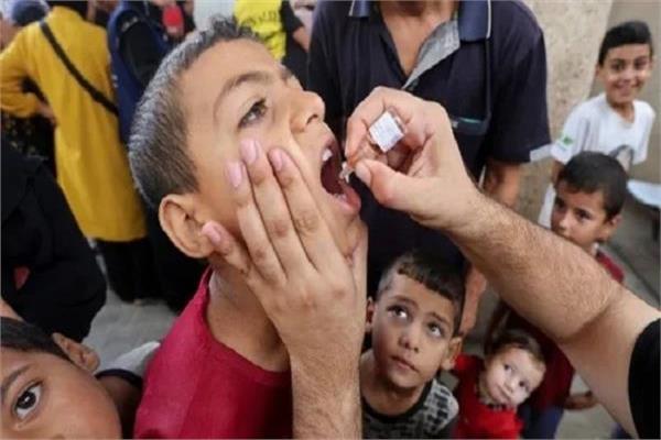 التطعيم ضد فيروس شلل الأطفال فى خان يونس