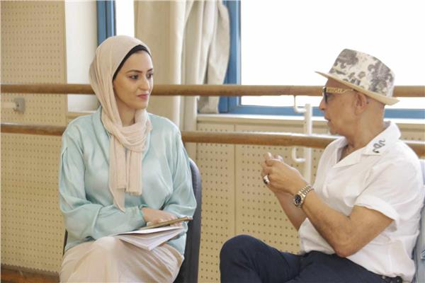 المخرج وليد عوني مع الكاتبة الصحفية دعاء فودة 