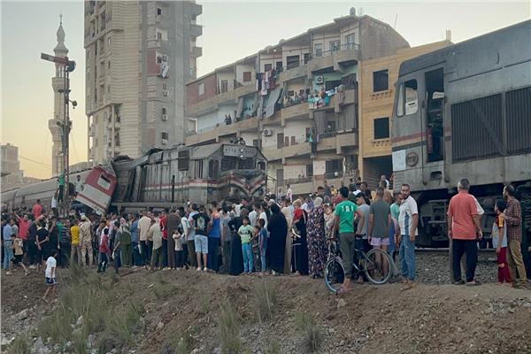 حادث تصادم قطارين بالشرقية 