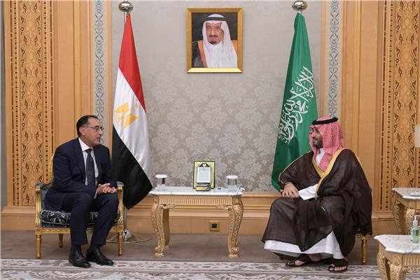 ولي العهد السعودي يستقبل رئيس الوزراء د. مصطفى مدبولي