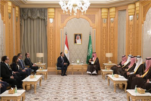 ولي العهد السعودي يستقبل رئيس الوزراء د. مصطفى مدبولي