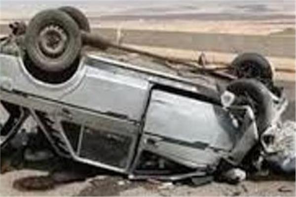 حادث انقلاب سيارة 