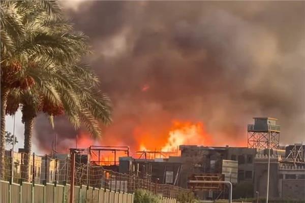 حريق بمدينة الإنتاج الإعلامي