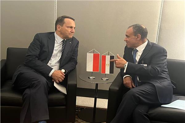 د.بدر عبد العاطي وزيرة الخارجية والهجرة ونظيره البولندي Radosław Sikorski