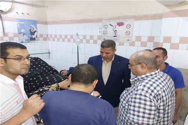 متابعة الحالة الصحية لمصابي حادث الطريق الدائري بالمنيا