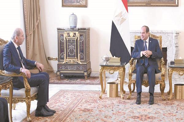 الرئيس عبدالفتاح السيسى خلال استقباله وزير الخارجية الأردنى