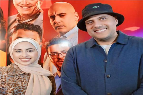  الفنان وليد فواز ومحررة بوابة أخبار اليوم