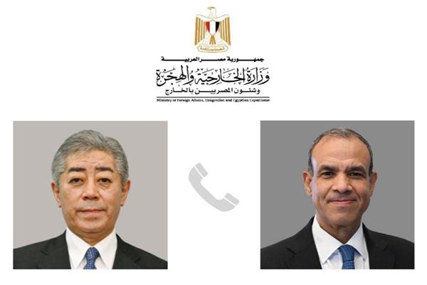 الدكتور بدر عبد العاطي ونظيره الياباني تاكيشي إيوايا