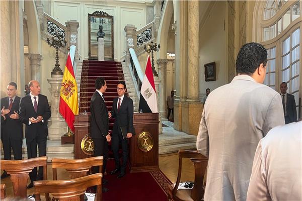 المؤتمر الصحفي برئاسة وزيري خارجية مصر وإسبانيا   