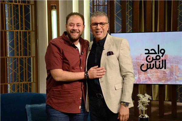 الفنان محمد علي رزق مع عمرو الليثي 