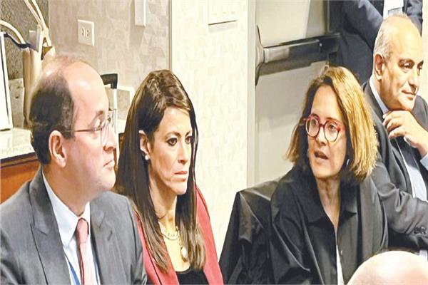  وزيرا المالية والتخطيط والتعاون الدولى مع ممثلى كبرى المؤسسات المالية