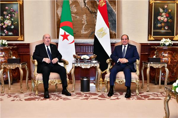 الرئيس السيسي ونظيره الجزائري 