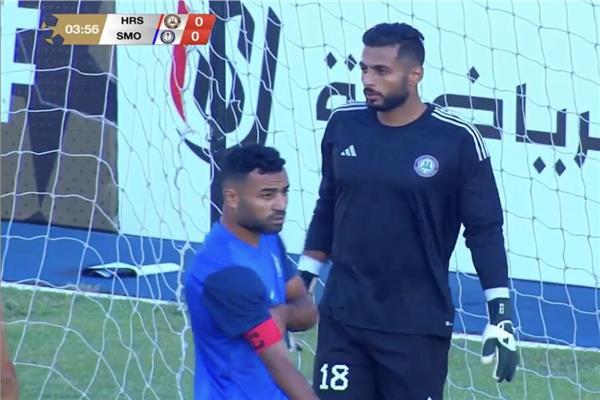 محمود الزنفلي خلال مباراة حرس الحدود وسموحة 
