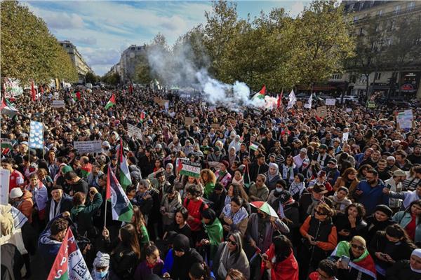 مظاهرات باريس لدعم فلسطين