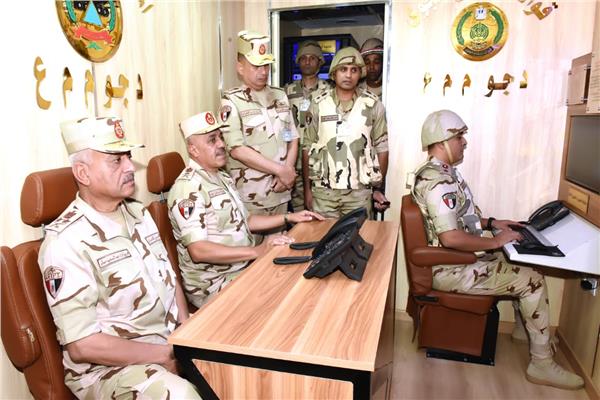 جانب من تنفيذ المرحلة الرئيسية لمشروع مراكز القيادة التعبوي للمنطقة المركزية العسكرية