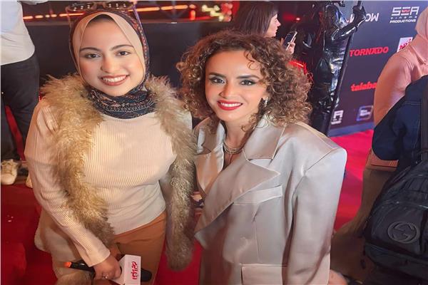 الفنانة علا رشدي ومحررة بوابة أخبار اليوم أروى حمدي