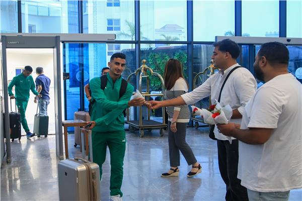 استقبال بعثة منتخب المغرب 