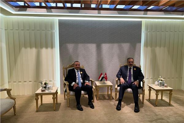 جانب من مقابلة د.بدر عبد العاطي بوزير خارجية الجمهورية التركية