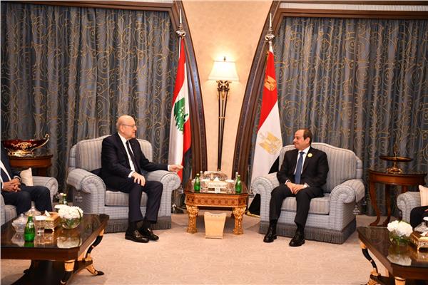 الرئيس السيسي وميقاتي