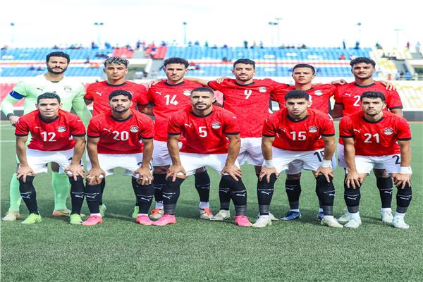 منتخب مصر في مباراة الرأس الأخضر الماضية