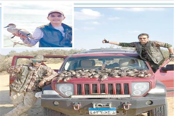 جانب من الطيور التى اصطادها السياح العرب والأجانب
