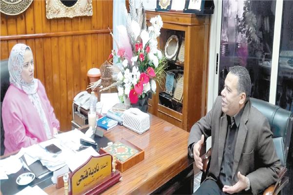 نادية فتحى خلال حوارها مع «الأخبار»