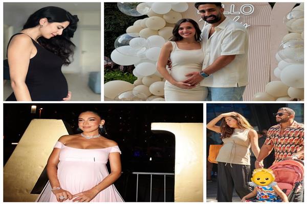 نجمات أعلن حملهن بجلسات تصوير