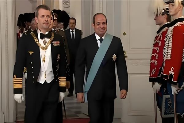 جانب من زيارة الرئيس السيسي لمملكة الدنمارك