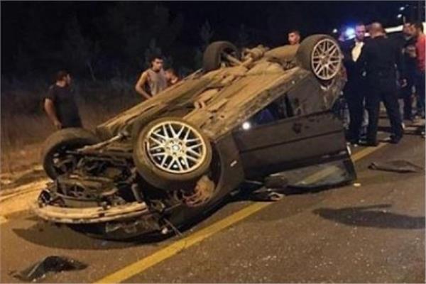 حادث انقلاب سيارة 