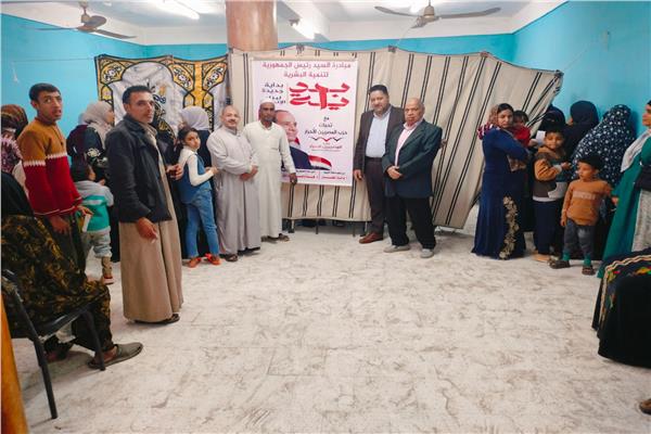 قافلة حزب المصريين الأحرار الطبية بمنطقة مضيافة النوبي بعرب العايدة البحريه