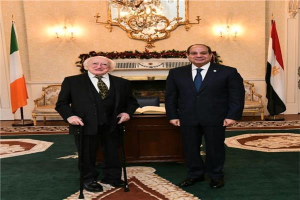 الرئيس السيسي ورئيس أيرلندا