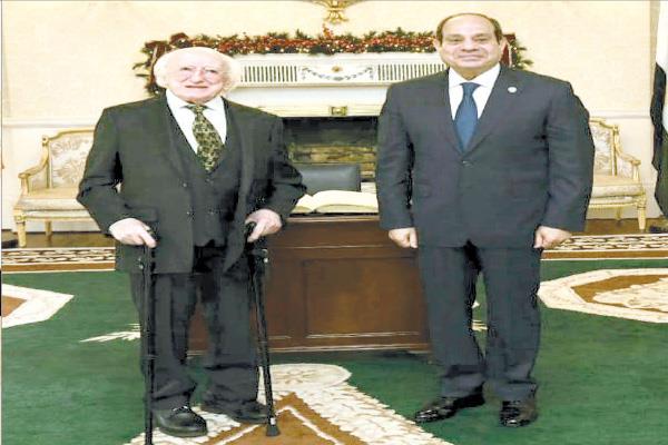 الرئيس عبدالفتاح السيسى خلال لقائه نظيره الأيرلندى