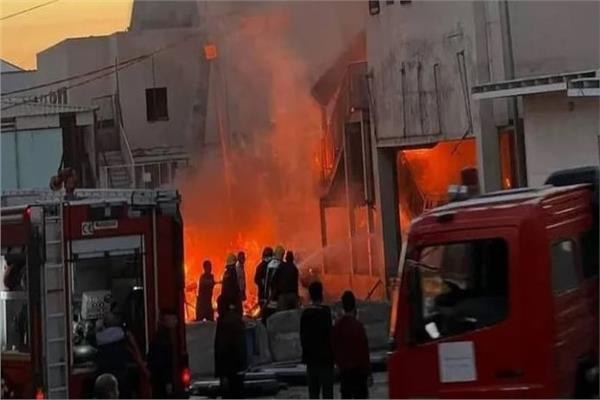 حريق مستشفى بالهرم