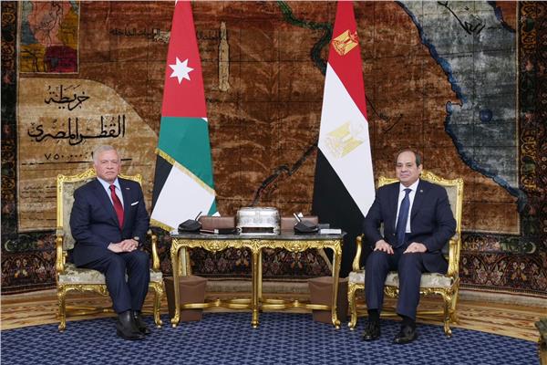 الرئيس السيسي والعاهل الأردني الملك عبد الله الثاني بن الحسين
