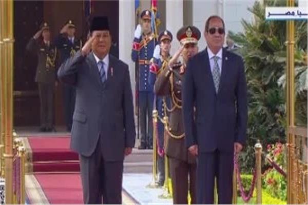 الرئيس عبد الفتاح السيسي ونظيره الإندونيسي برابوو سوبيانتو