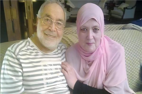 الفنانة المعتزلة شمس البارودي وزوجها الفنان الراحل حسن يوسف