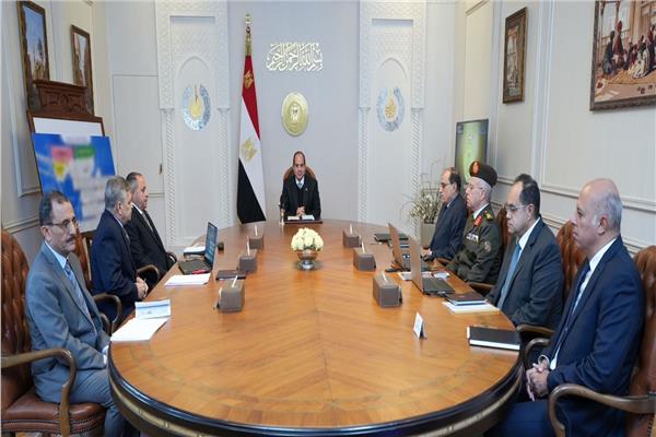 الرئيس السيسي خلال الاجتماع