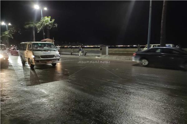 أمطار غزيرة تضرب محافظة الإسكندرية