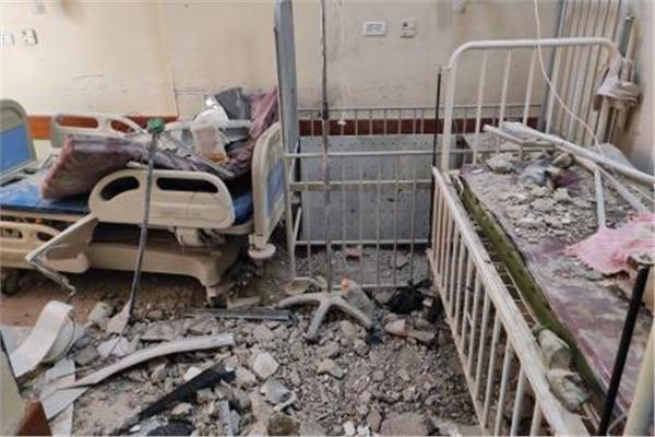 أثار الدمار في مستشفى كمال عدوان