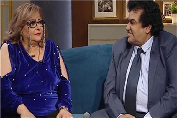 أحمد عدوية مع زوجته ونيسة أحمد عاطف