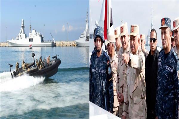 وزير الدفاع يتفقد قاعدة الإسكندرية البحرية