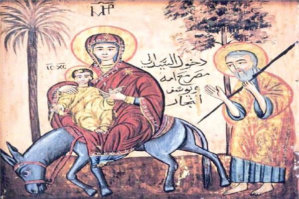 أيقونة بالكنيسة المعلقة فى مصر القديمة رسم إبراهيم الناسخ ويوحنا الأرمنى  (من القرن 17 / 18)